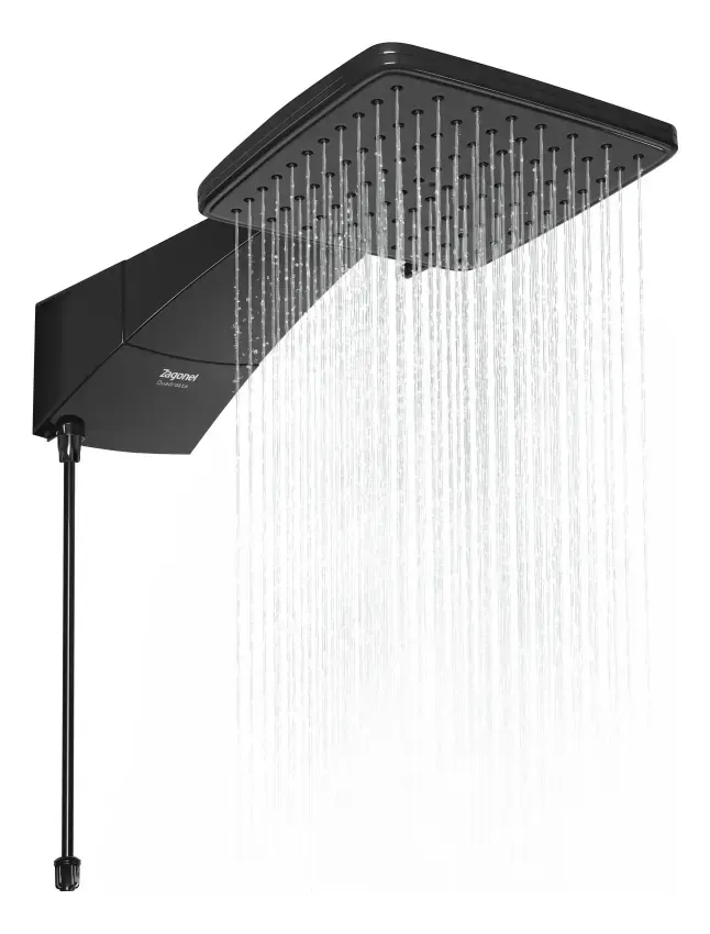 Chuveiro Eletrônico Zagonel Quadratta 220V 7700W Preto - 4543