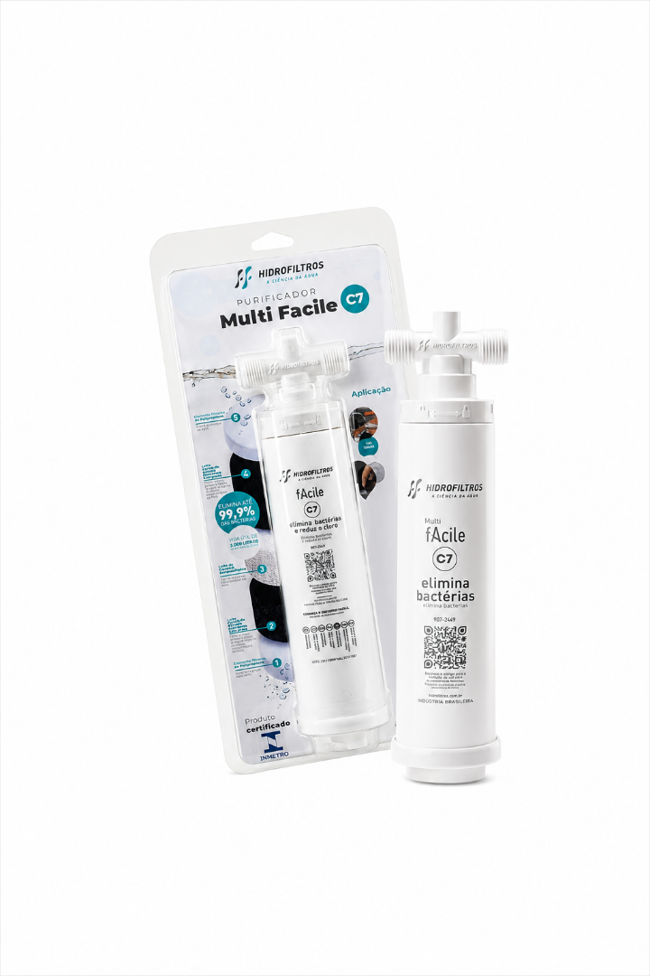 Hidrofiltros - Purificador de Água Hidrofiltros Multi Facile C7 - Elimina 99.9% Bactérias - 4733